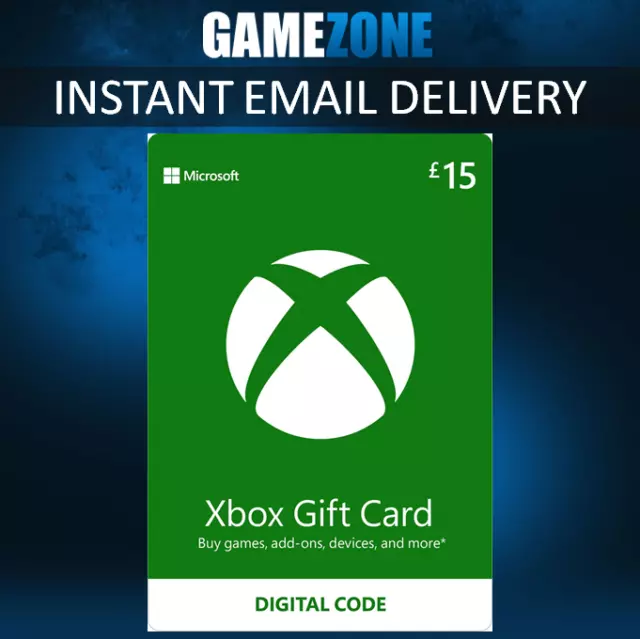 Microsoft Xbox Live £15 Gift Card Points UK Xbox 360/One/Series X/S