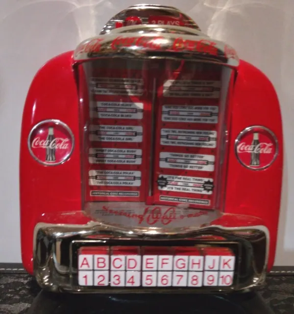 1996 Coke Mini Jukebox in good  condition but not working JB 101940 parts only