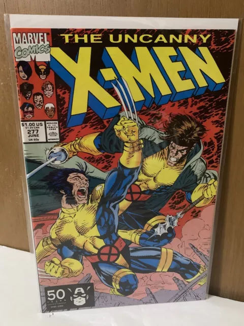 Uncanny X-Men 277 🔥1991 Wolverine VS Gambit🔥Copper Age Marvel Comics🔥VF