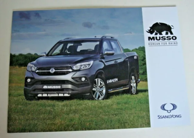 SsangYong . Musso . SsangYong Musso . 2019 Sales Brochure