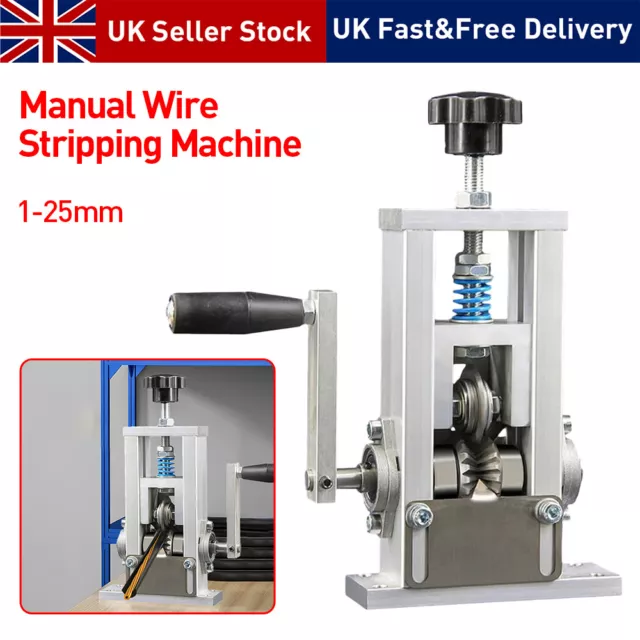 Manual Electric Wire Stripping Machine Cable Stripper Crank Scrap Copper Cutter