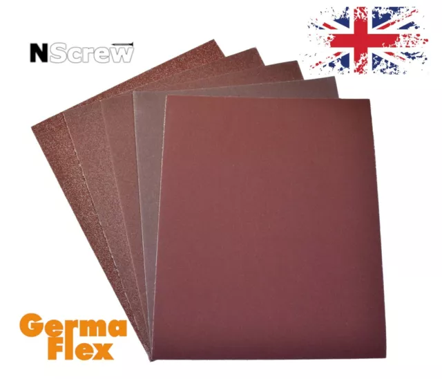 Abrasive Cloth Sheets Germa Flex Sandpaper Sand Paper Emery Cloth Grits 24-600