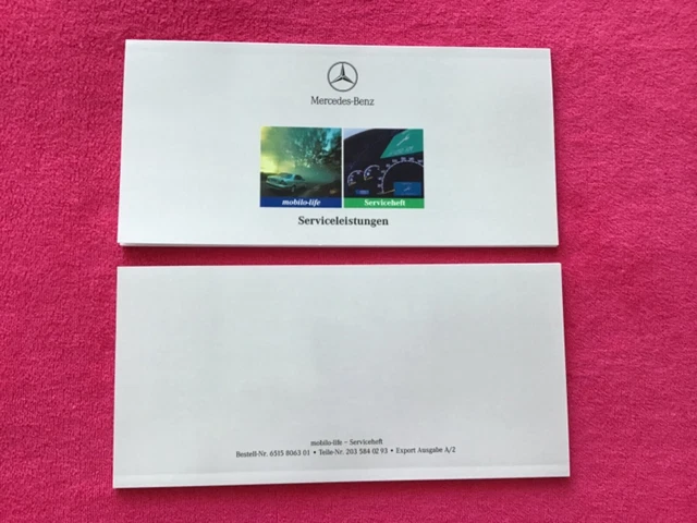 Scheckheft / Wartungsheft Mercedes-Benz W116 280 S SE SEL 3.5 Blanko