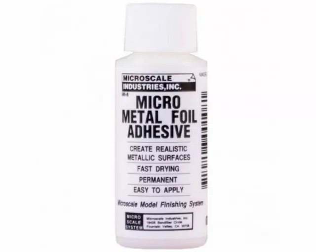 Microscale Industries MI-8 Micro Metal Papier Alu Adhesive (1oz) Modélisme
