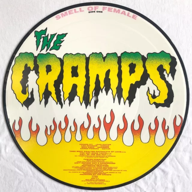 THE CRAMPS -Smell Of Female- Rare Original UK LP Picture Disc (Vinyl Record)