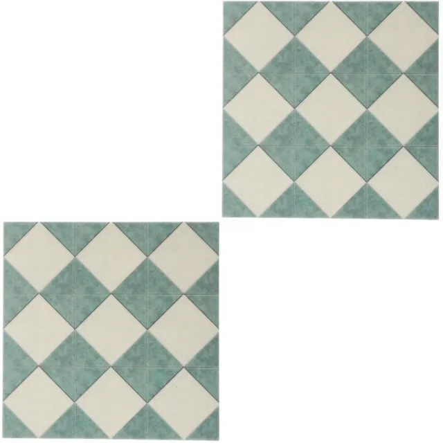 2 Count Dollhouse Floor Tile Prop Tiles Decor Tiny Boards Vintage