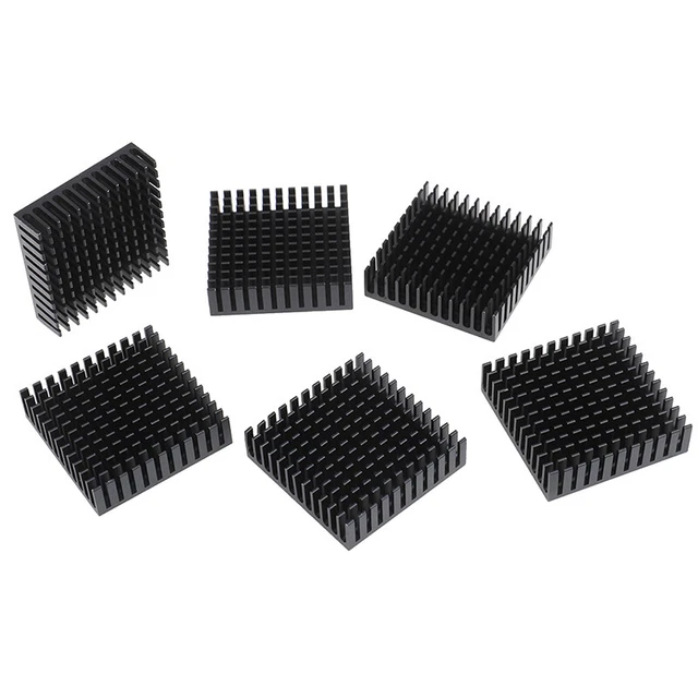 2 pz 40x40x11mm nero chip dissipatore di calore alluminio blocco conduttivo termicoHFU HLP LM❤