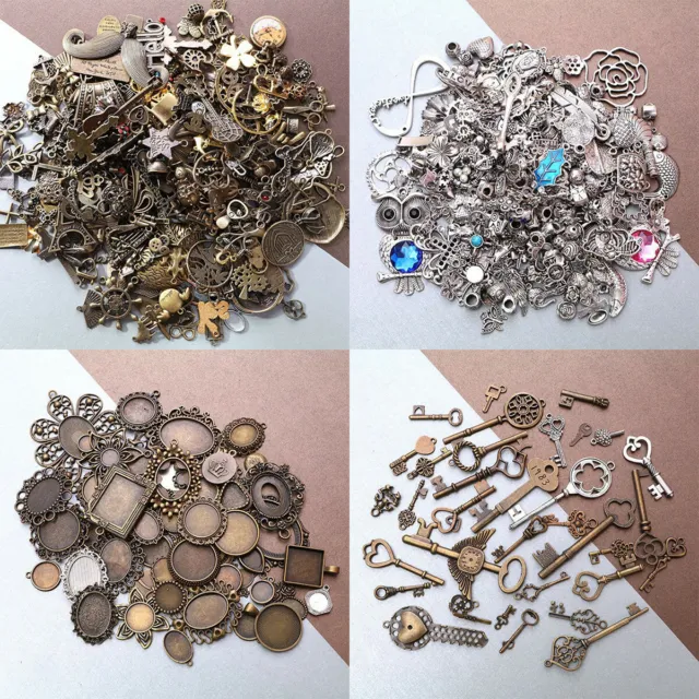 50g tibetische Silber-Bronze-Mixed Charms-Anhänger für DIY Schmuckherstellung