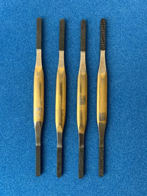 Storz Double Edge WIDIA Bone Rasp SET size 1 to 8.  GERMANY ENT  Tag#335