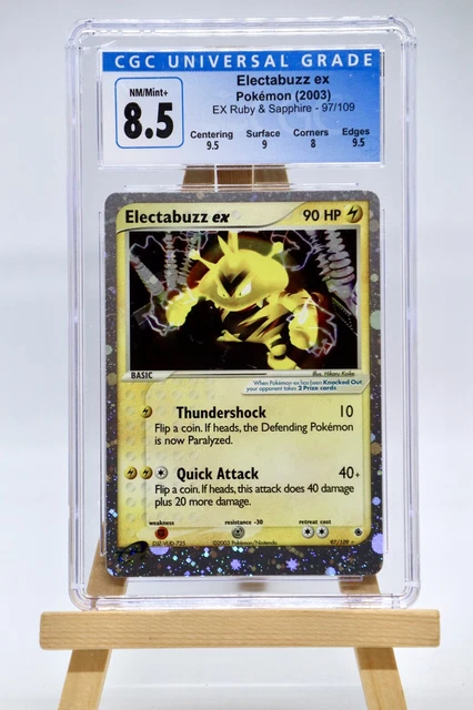 Electabuzz EX - EX Ruby & Sapphire - 97/109 - CGC 8.5 - NM/mint+ -2003 -pokemon