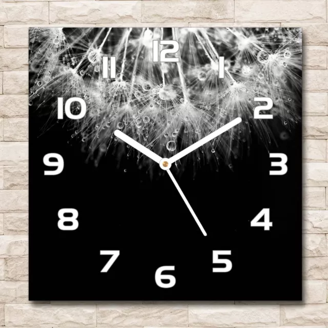 Reloj Decorativo de Vidrio Templado Estilo Moderno 30x30 Bola de soplado Flores 2