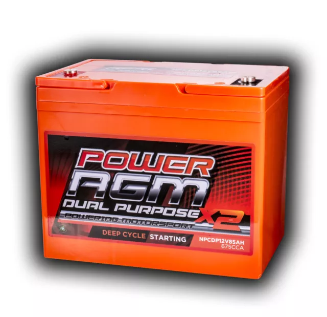 85Ah Amp Hour Battery Agm Sla 12 Volt 12V Deep Cycle Dual Purpose Under Bonnet