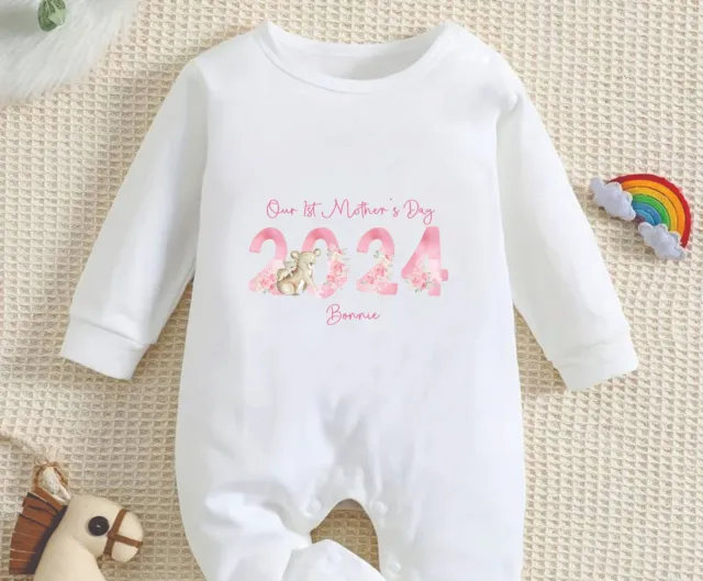 Unser erster Muttertag zusammen Baby Mädchen Outfit erster Muttertag Baby wachsen