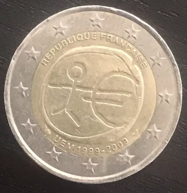 Piece 2 euros RARE, EMU Republique Francaise 1999-2009