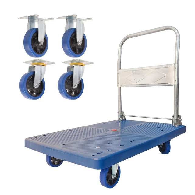 Platform Cart 660lbs Heavy Duty Foldable Hand Truck Moving Warehouse Trolley