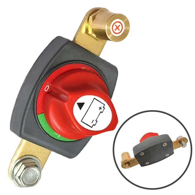 2 Interrupteurs De Déconnexion Rapide Pour Batterie - Côté Négatif, Câble 4-6 AWG, Vert