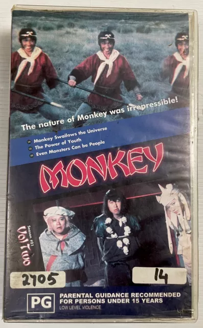 Monkey Vol 2 VHS Video Cassette Tape PAL Clear Small Box PG