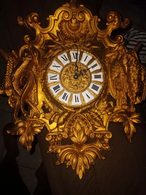 European Gold Bronze Hunt Trophy Clock