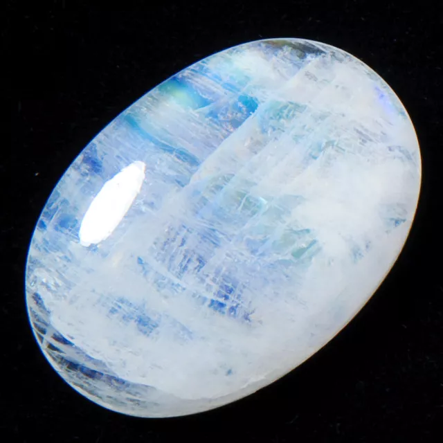 OVAL-CABOCHON NATURAL RAINBOW MOONSTONE: SIZES AVAILABLE FROM 5x3mm - 40x30mm