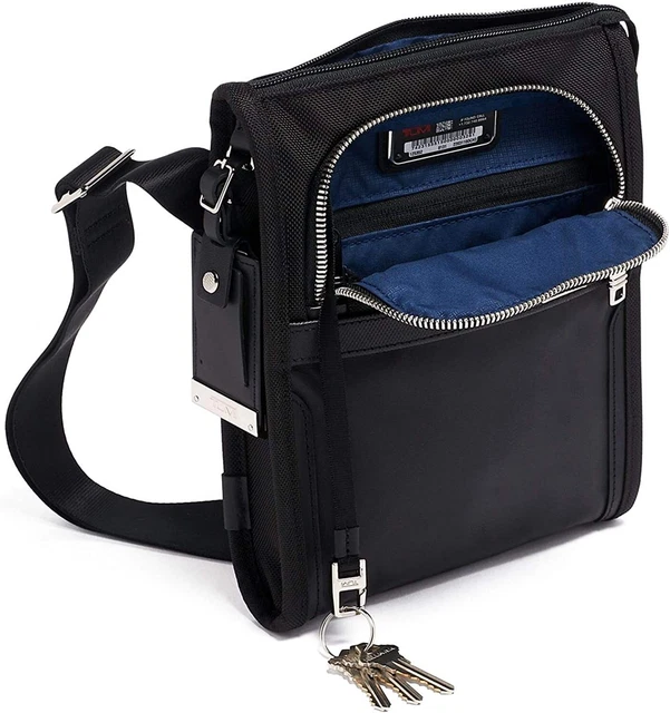 NEW TUMI Alpha 3 Unisex Small Pocket Black Crossbody Bag MSRP $350 2