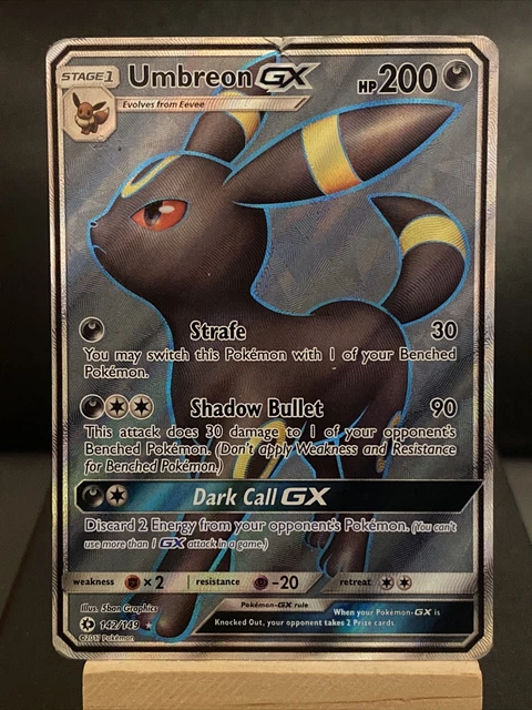 Pokemon Card Umbreon GX 142/149 Sun & Moon Full Art Ultra Rare Played