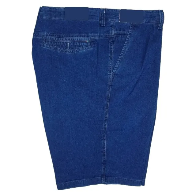 Pantaloncini Uomo Jeans Classici Pantalone Corto Vita Alta Bermuda Gamba Larga