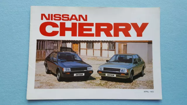 Nissan Cherry DX GL 1.0 1.3 1.5 car sales brochure catalogue April 1983 MINT