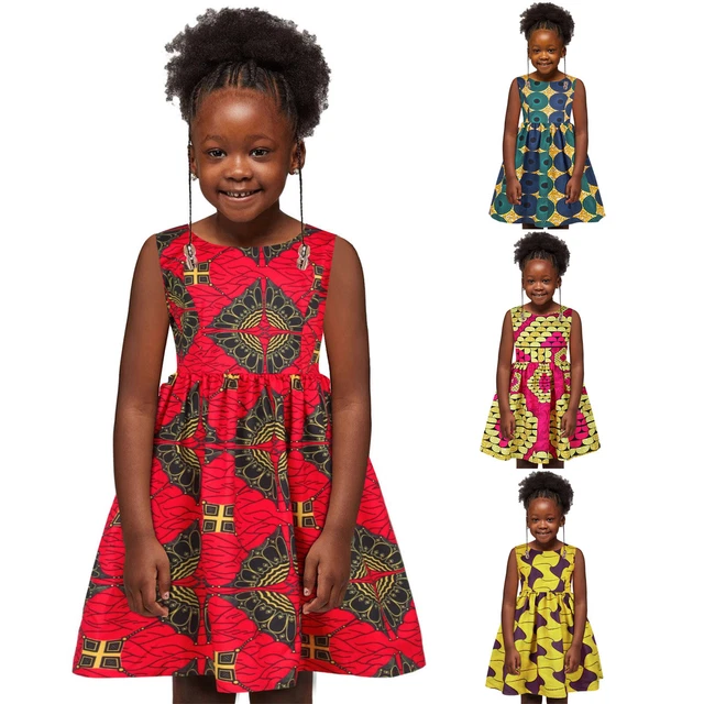 Toddler Kids Baby Girls African Dashiki Traditional Style Girl Dress Laye