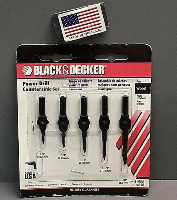 Black & Decker Pilot Point Bullet 13pc Drill Bit Set USA MADE