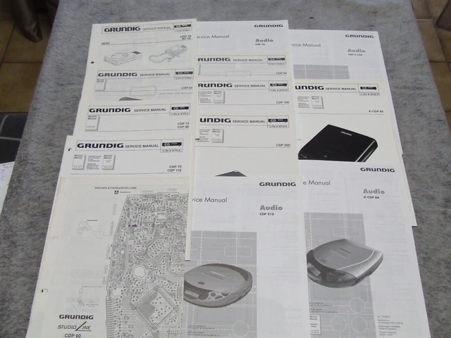 Manuale di servizio schemi per lettore CD CD Grundig CDP50 60 70 75 76 80 90 110 ecc.