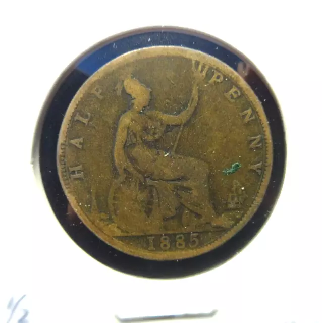 UK 1885  1/2  Half Penny * Queen Victoria  * 👀