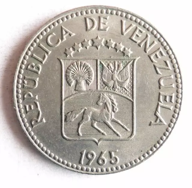 1965 VENEZUELA 5 CENTAVOS - Excellent Coin - FREE SHIP - Bin #122
