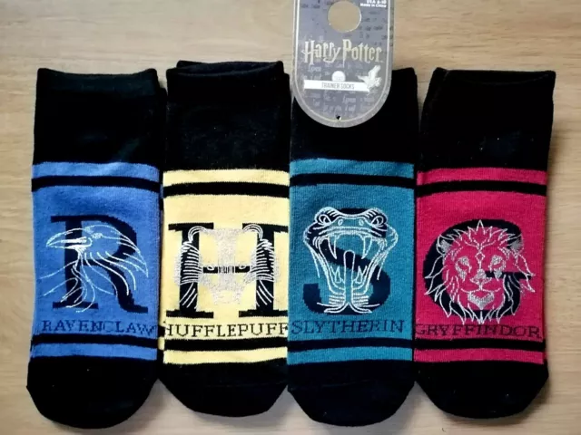 Harry Potter Women's Sport Socks Primark Gryffindor Slytherin Hufflepuff  Ladies