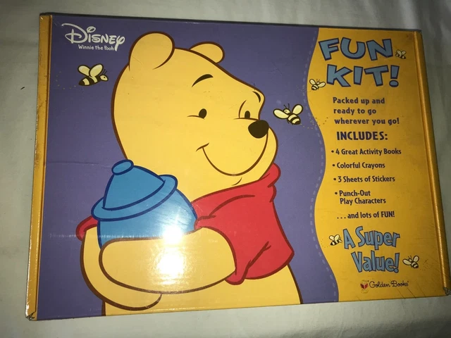 NOS Rare GOLDEN BOOKS 2004 Disney WINNIE THE POOH Activity Book FUN KIT Stickers