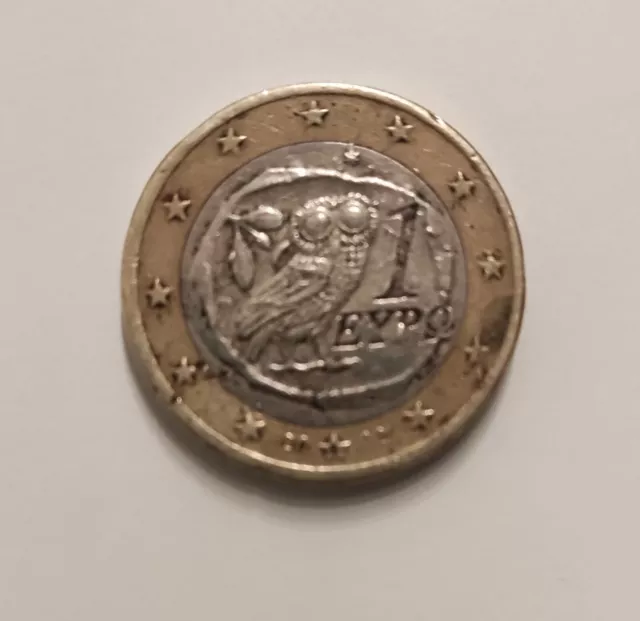 1 Euro Münze Griechenland 2002 Eule Fehlprägung mit  S im Stern!!!