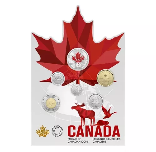 🇨🇦 2023 Mosaic of Canadian Icons  -  6-Coin Set