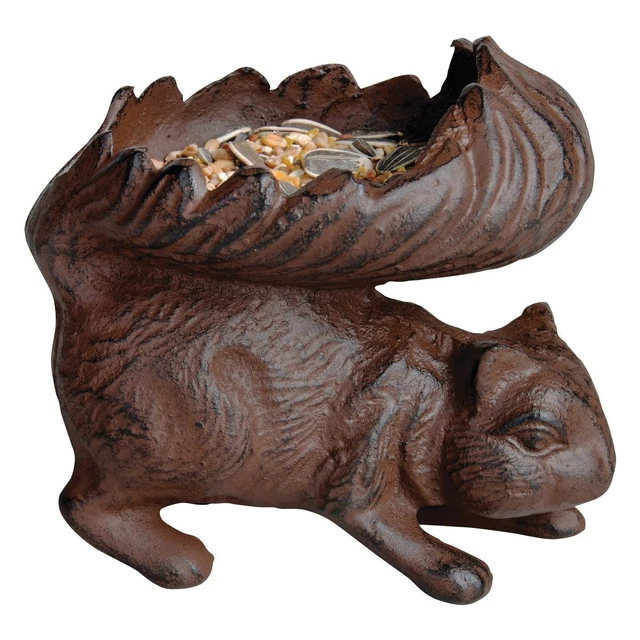 Esschert Design Futterschale für Eichhörnchen & Vögel - Gusseisen