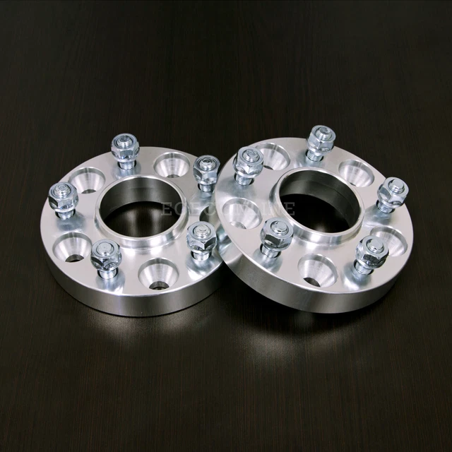 2pc 1" Hubcentric Wheel Spacers with Lip - 5x120.7 to 5x120.7 - 7/16" Studs