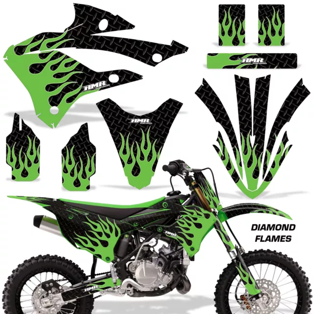Dirt Bike Decalcomania Grafica W # Adesivo Per Kawasaki KX85 & KX112- 22 -fino