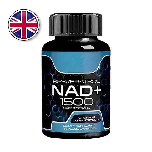 90 CAPSULES NAD+ 1500mg Resveratrol Anti-aging Antioxidant Supplement ...