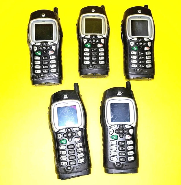 LOT 5X TELUS MIKE MOTOROLA i355 PTT RUGGED CELL PHONES WALKIE