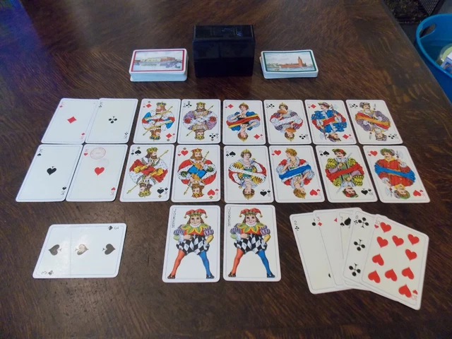 2 - 1955 Sweden ÖBERG & SON Playing Cards Decks - Gothic - with Knights as Jacks
