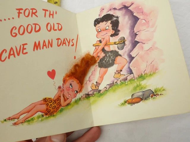 USED vintage 1950s/1960s VALENTINE'S DAY HUMOUR greeting card scrapbook