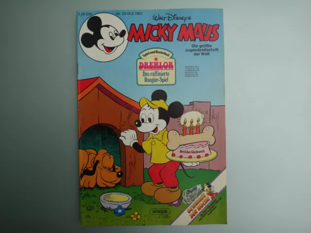 Micky Maus Heft Nr. 33 vom 16.8.1983, Mit Spiel und Bastelteil, mit Sammelmarke