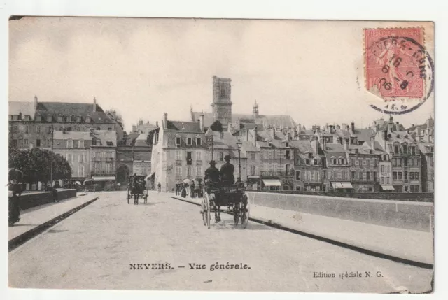 NEVERS - snow - CPA 58 - couplings on the bridge