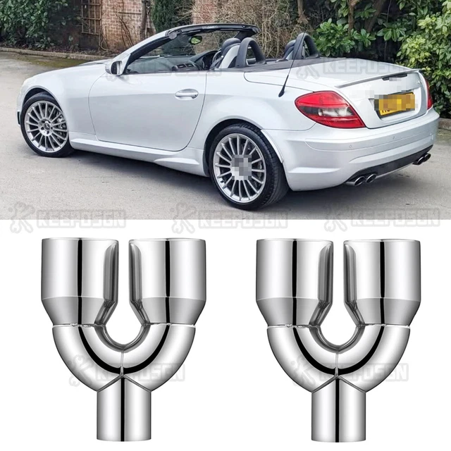 2 Piece Exhaust Trim Frame Quad Outlet Replacement For CLA SLK R172 SL R231
