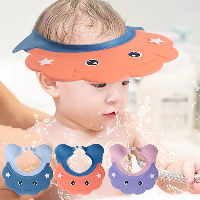 Baby Cartoon Bathroom Ear Protection Adjustable Shower Bathroom Trash Can Set