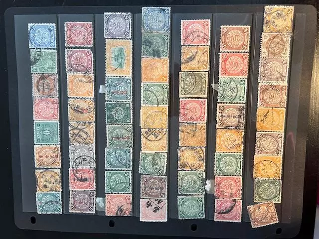 8035 China stock page Coiling Dragons etc 58 stamps mixed condition