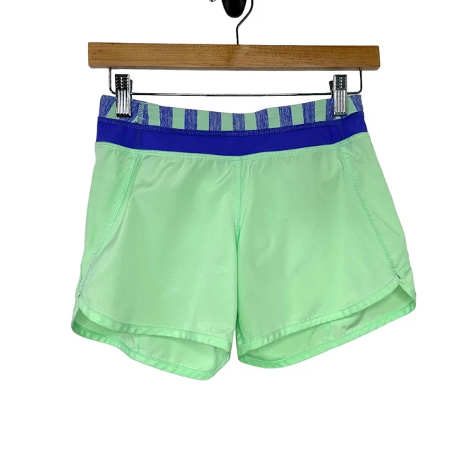 IVIVVA BY LULULEMON Girls Relay Racer Shorts Girls Size 12 Green