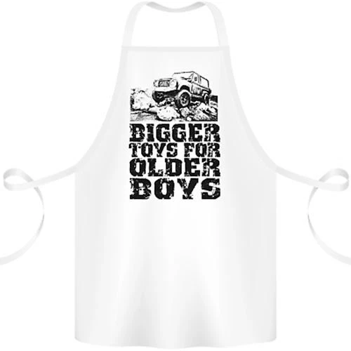 Bigger Toys Older Boys Off Roading Road 4x4 Cotton Apron 100% Organic